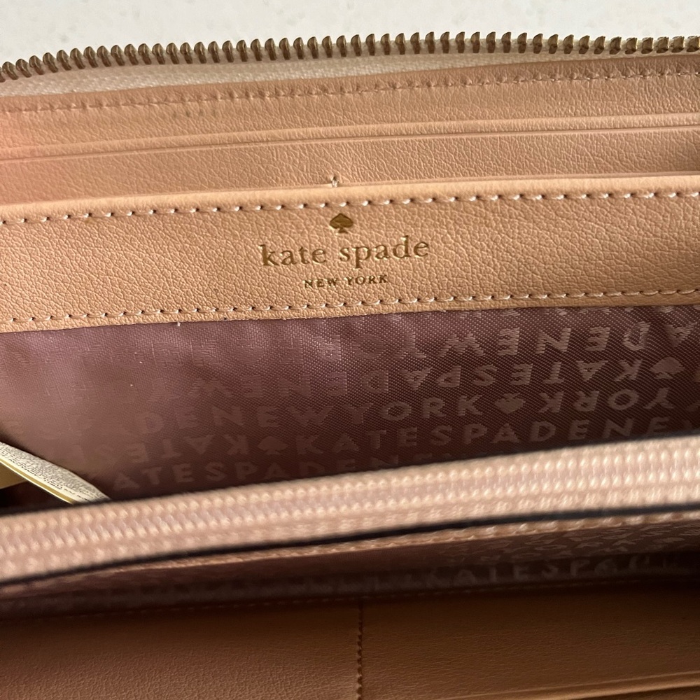 Kate Spade Striped Zip Around Wallet - Picture 15 of 16